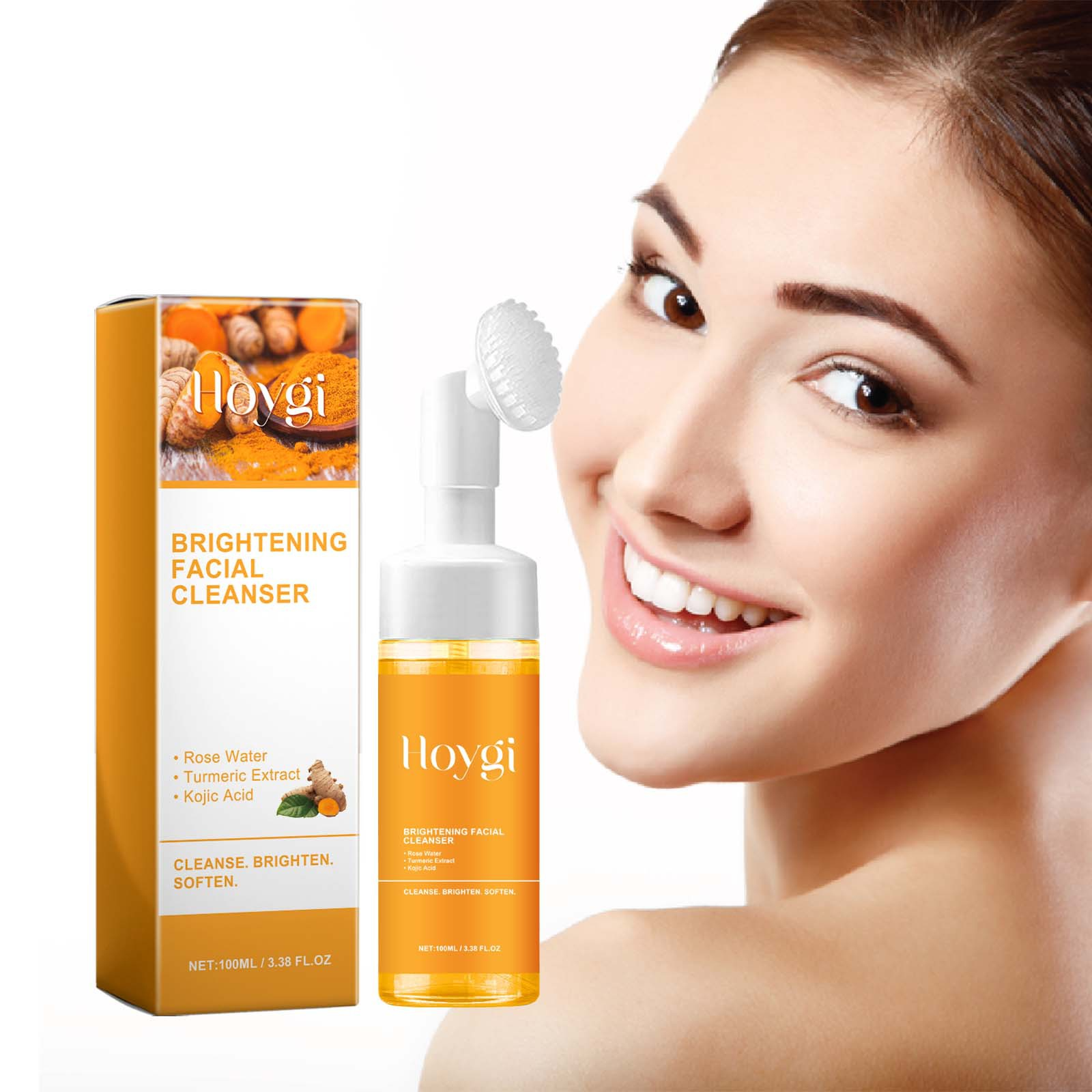 Turmeric Brightening Facial Cleanser - Deep Clean, Even Tone & Glow Boost | LuxeLane