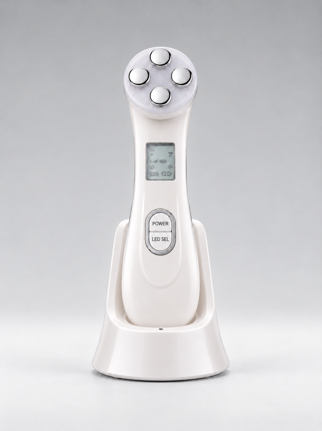 LuxeLift Ion in white on its charging stand
