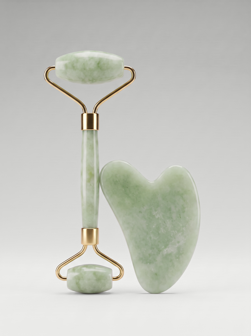 Radiance Sculpt Ritual Set, jade roller and gua sha