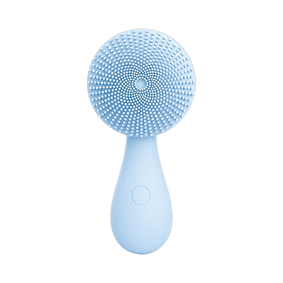 Silicone Facial Cleansing Device in blue